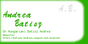 andrea batisz business card
